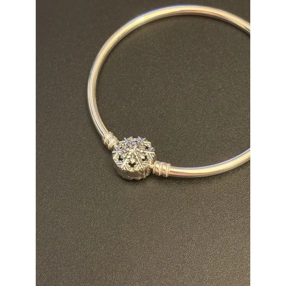 Pandora 925 ALE Charm Bracelet with Box Sterling Silver Sz 6.25